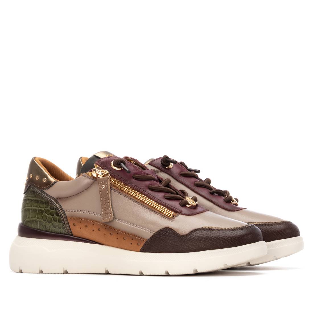 Carmela 16243006 baskets femme cuir bordeaux