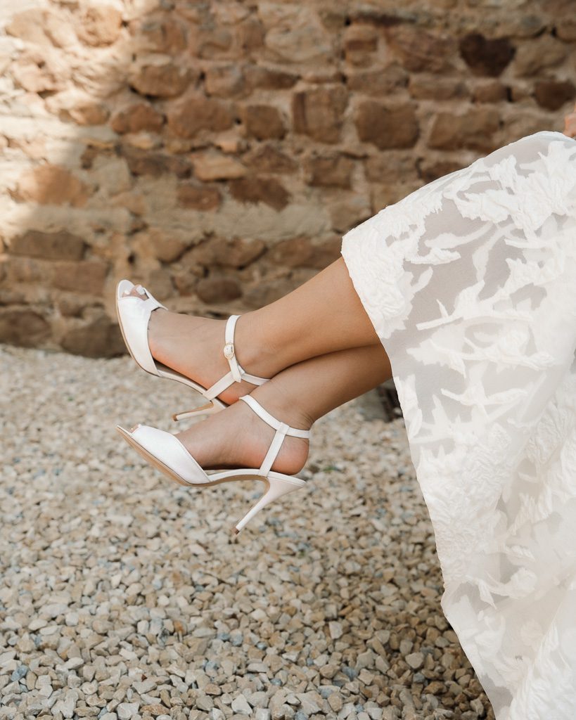 Dessine Moi Un Soulier Charlotte High sandale paillettes blanc