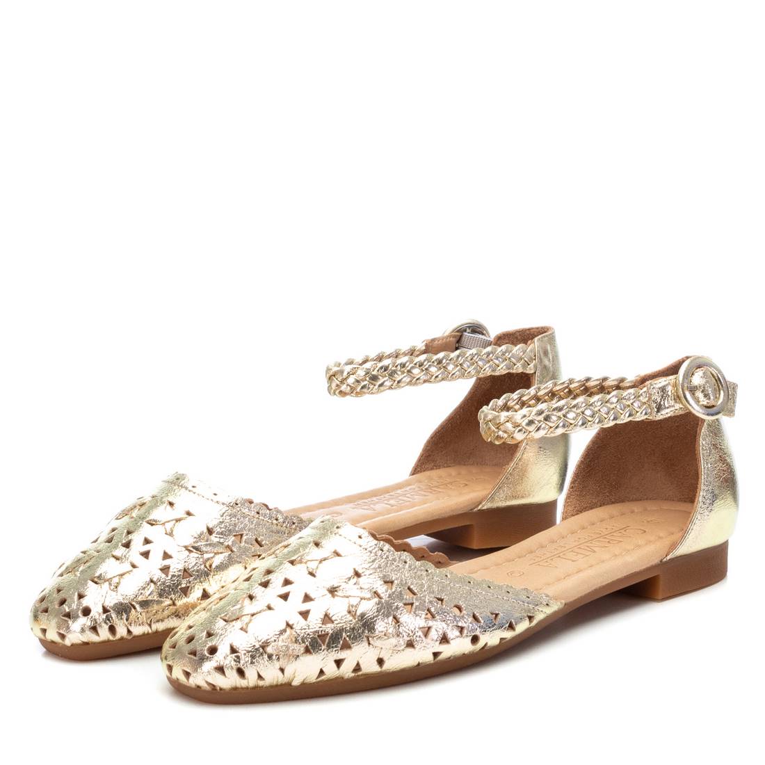 Carmela 16067108 ballerines femme doré cuir ajouré