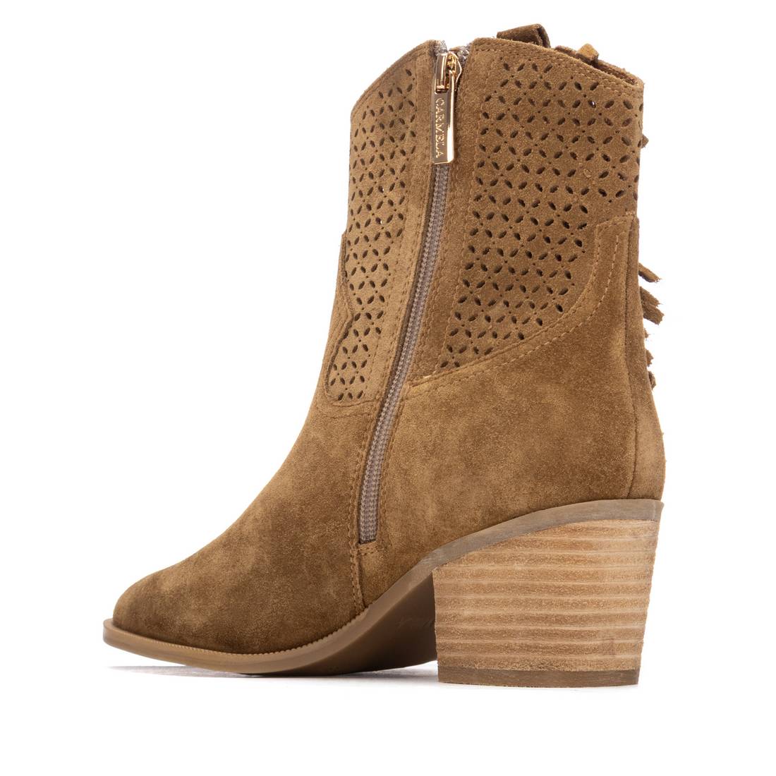 Carmela 16315003 Bottine cuir camel talon 6 cm
