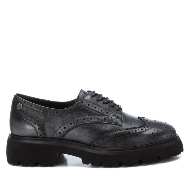 Carmela 16195303 derbies femme gris cuir à lacets