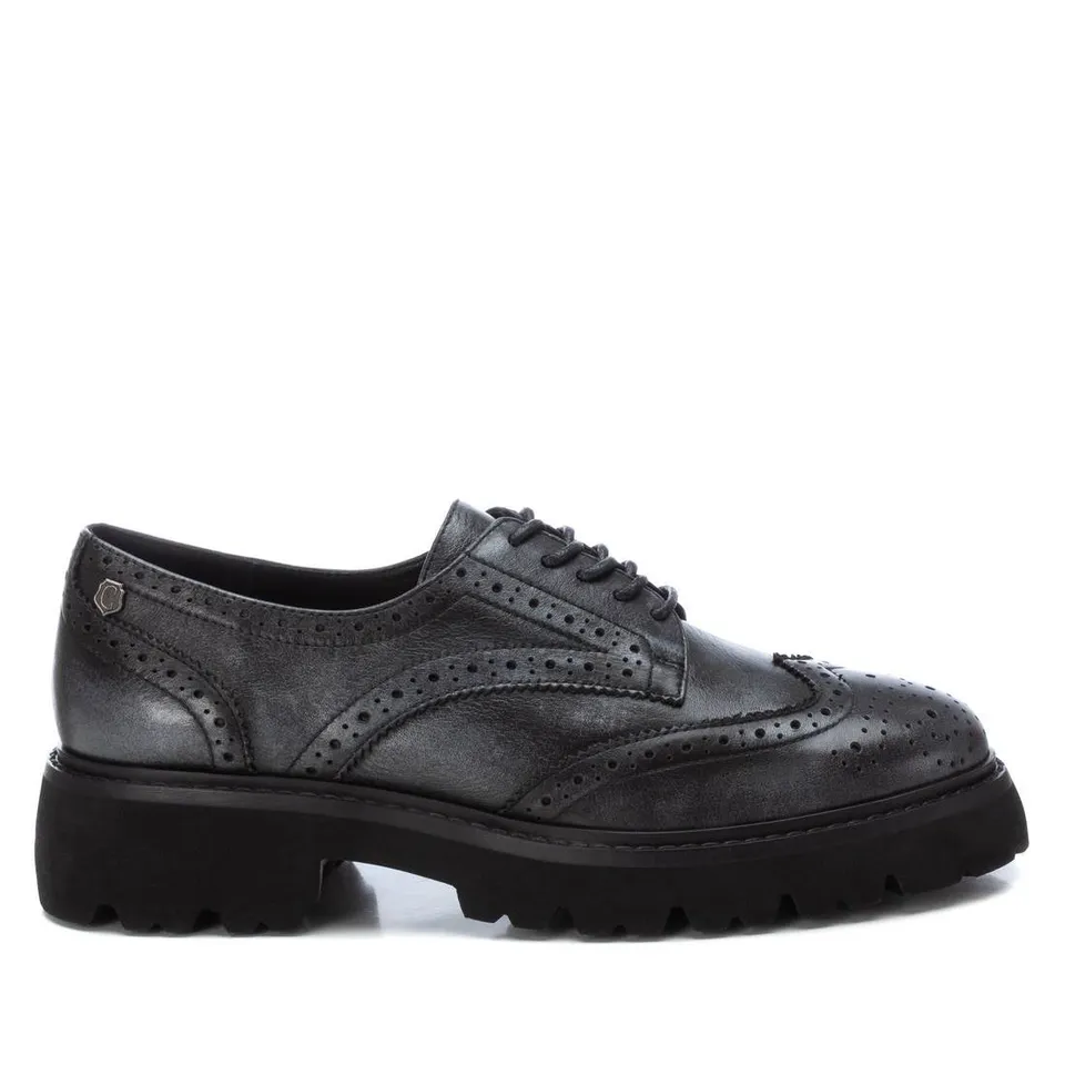 Carmela 16195303 derbies femme gris cuir à lacets