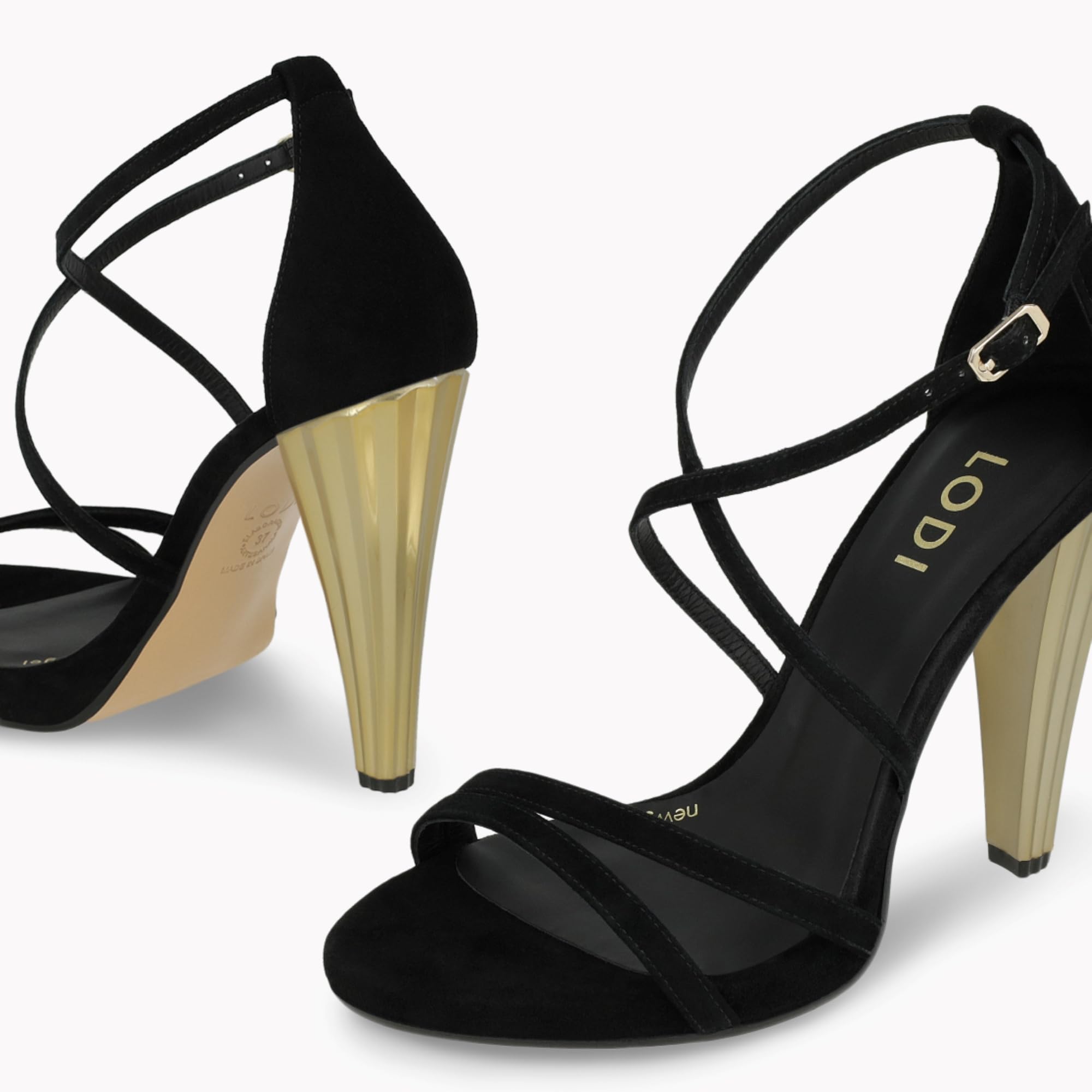 LODI YURAKI sandales noires cuir femme