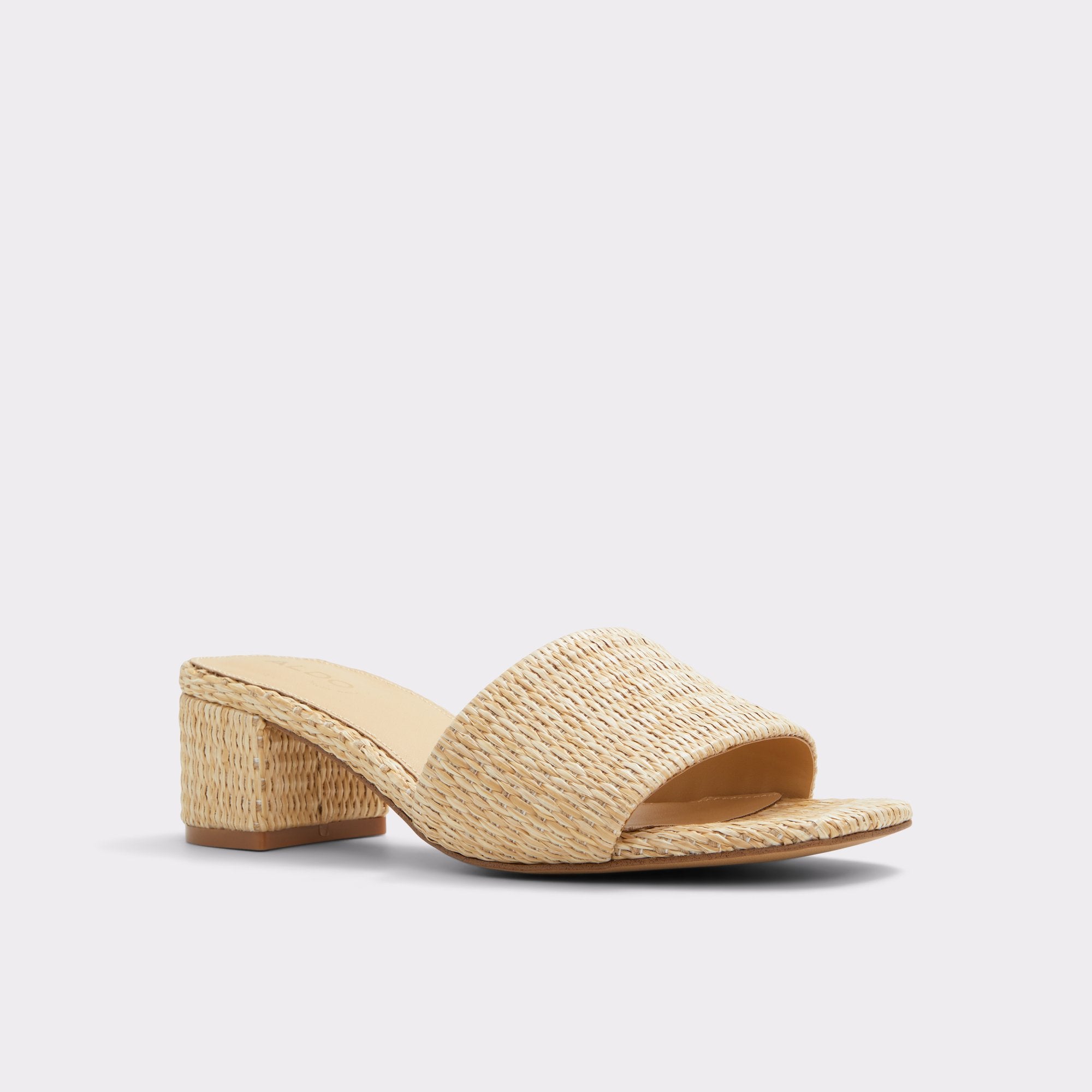 ALDO Claudina mules blanc talon carré