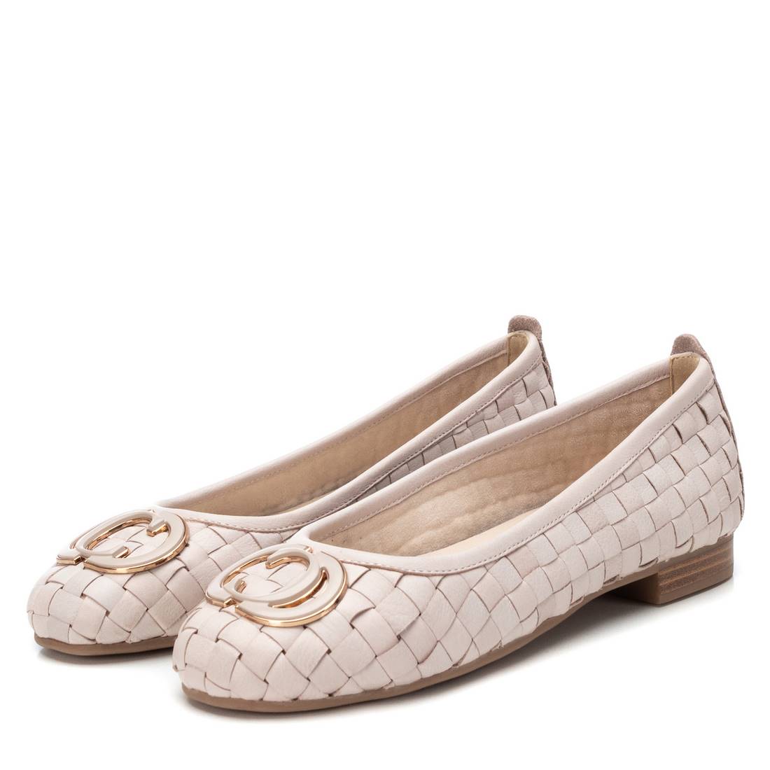 Carmela 16216903 ballerines femme beige cuir tressé