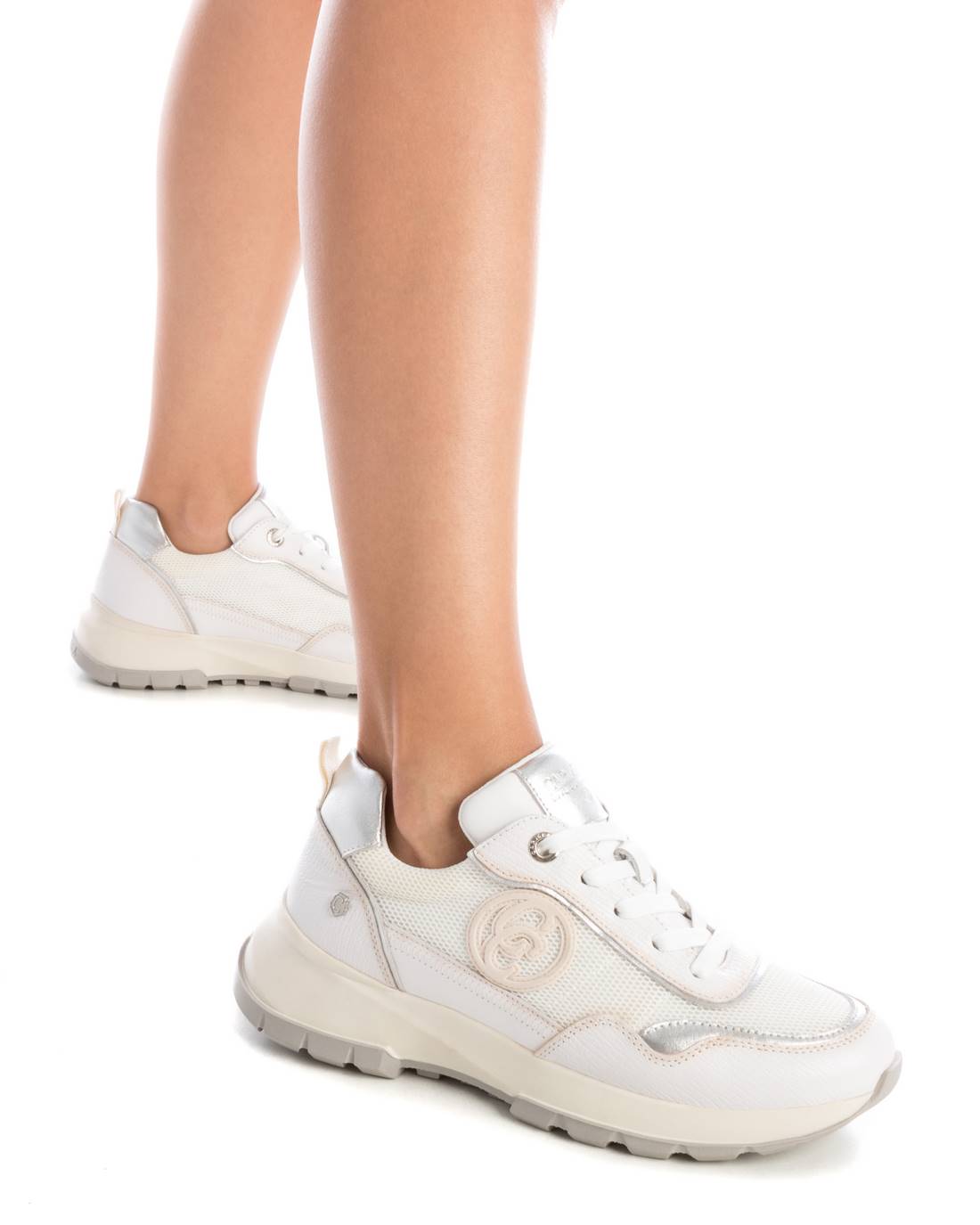 Carmela 16146902 sneaker cuir blanc à lacets