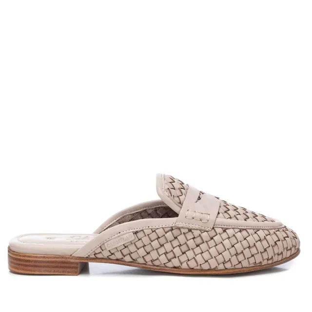 Carmela 16130104 sabot blanc cuir tressé plat