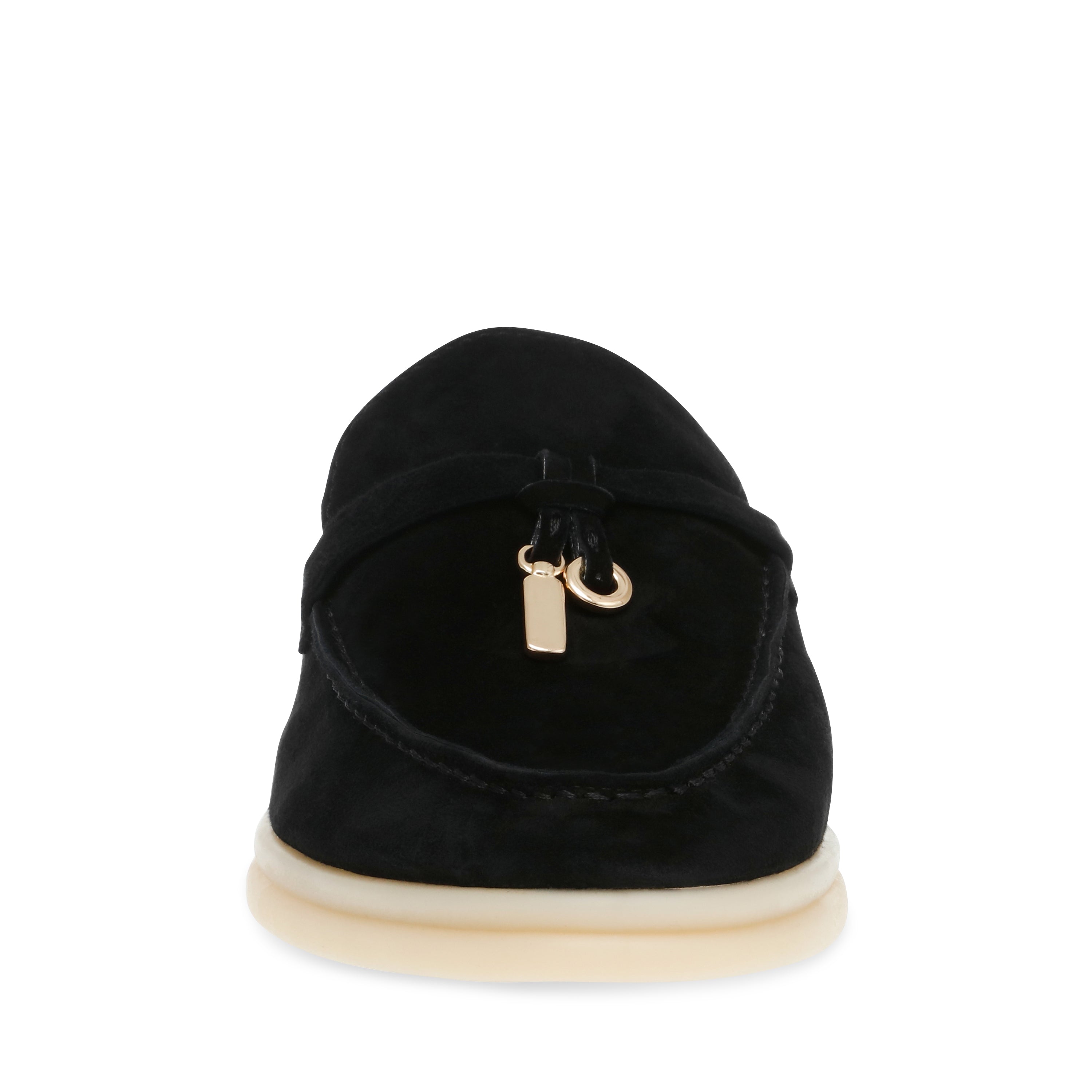 Steve Madden Patrizia sandale plate noir suède