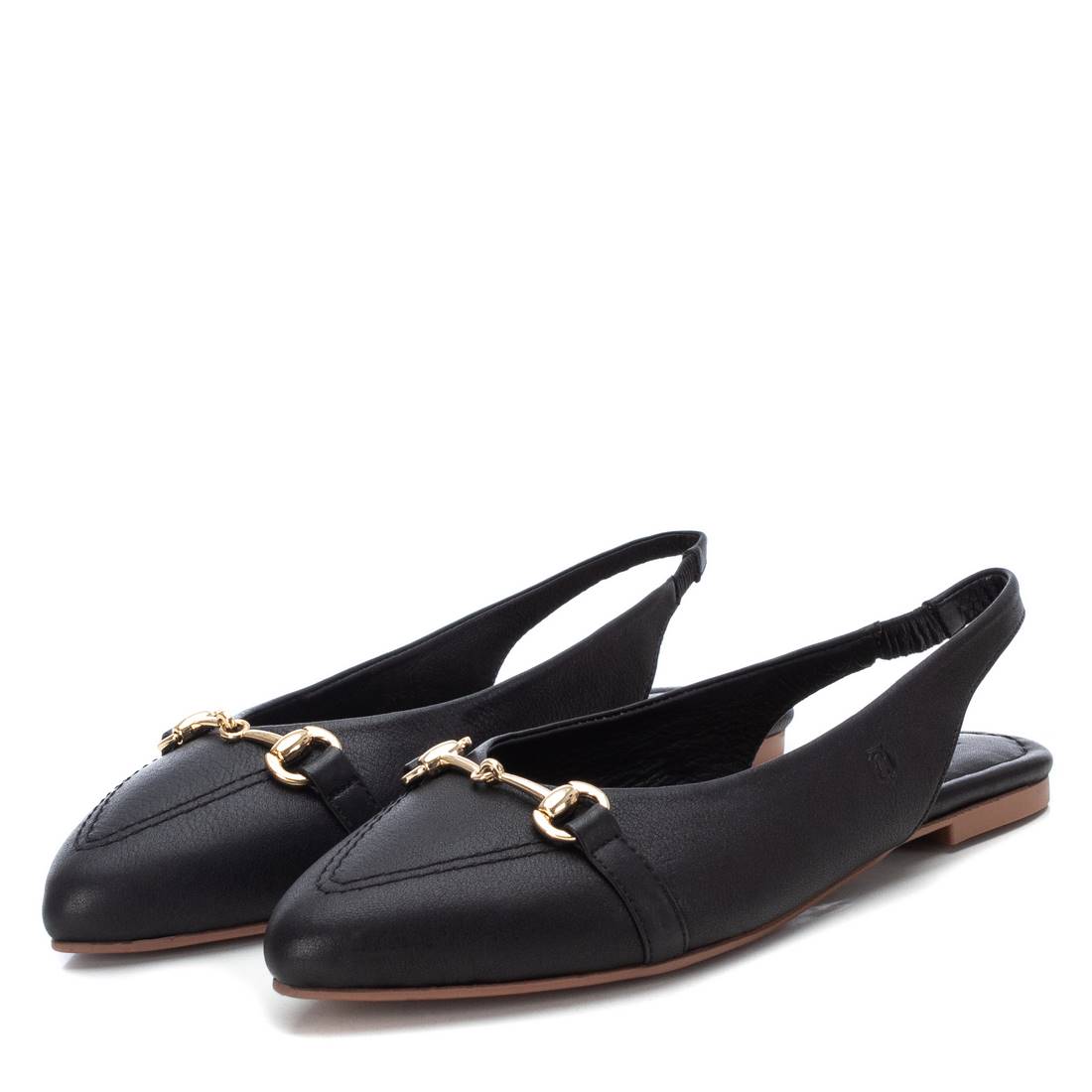Carmela 16073303 ballerines cuir noir bride élastique