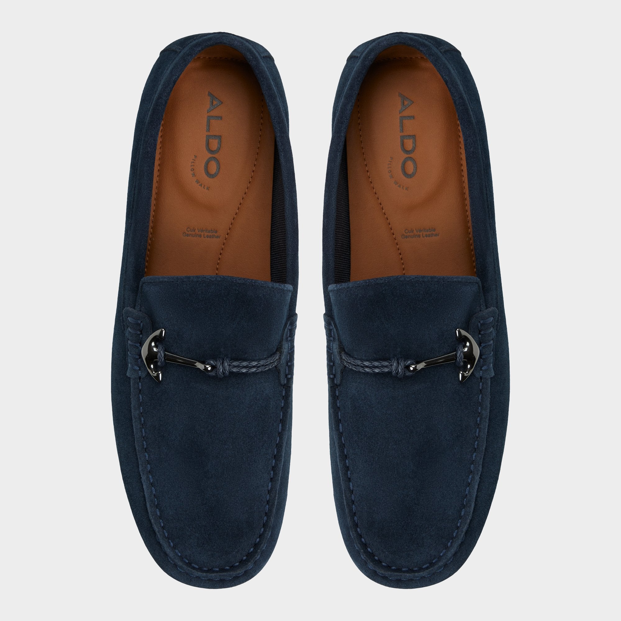 ALDO Wilbart mocassin homme daim bleu