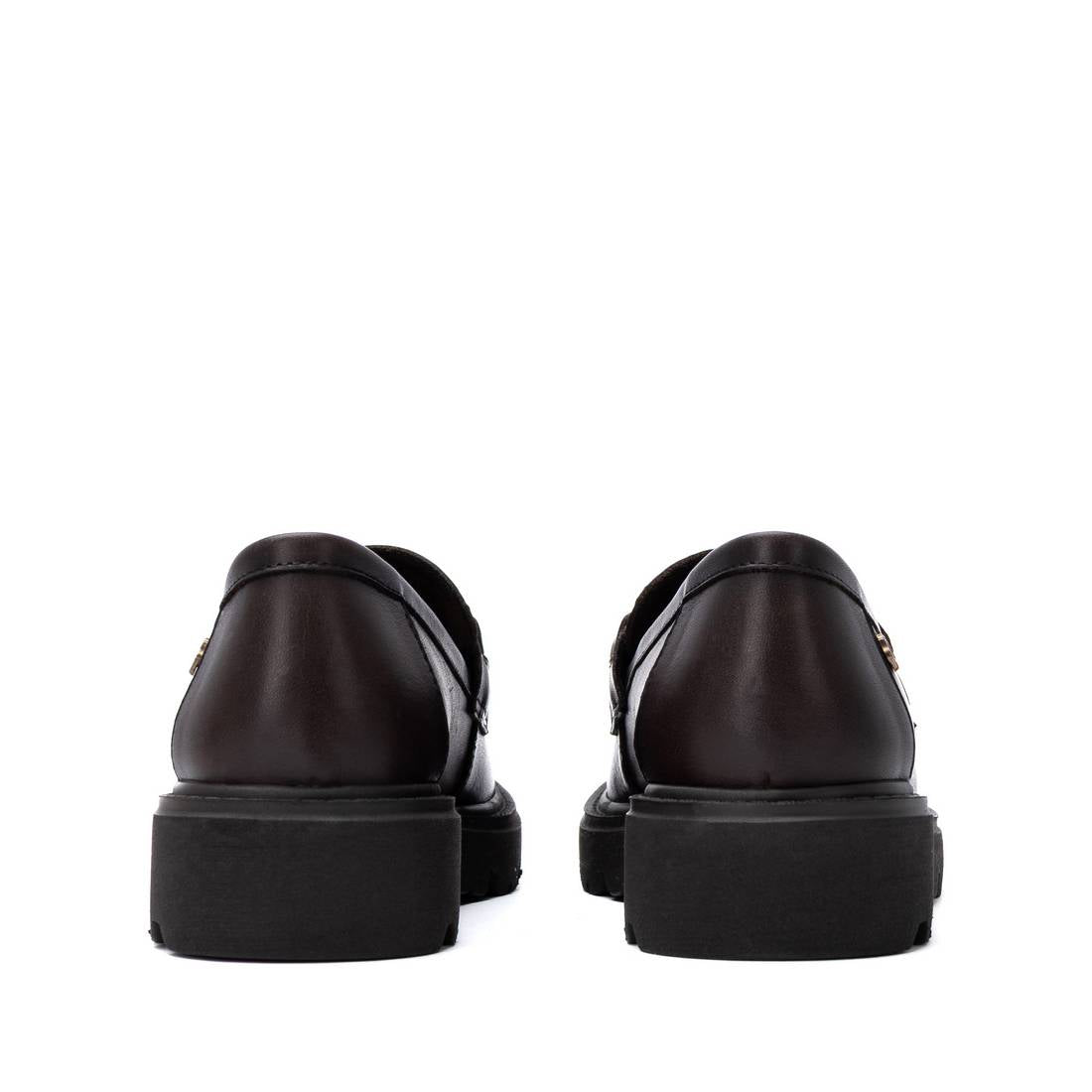 Carmela 16433607 mocassin cuir marron talon