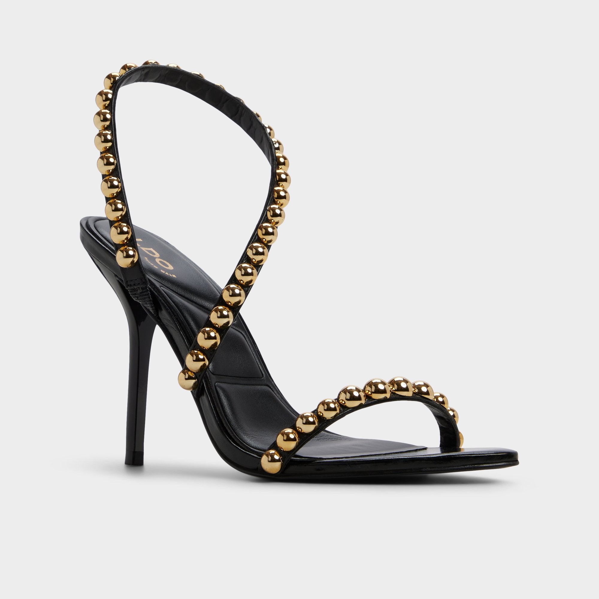 ALDO Attey sandales talon noir doré