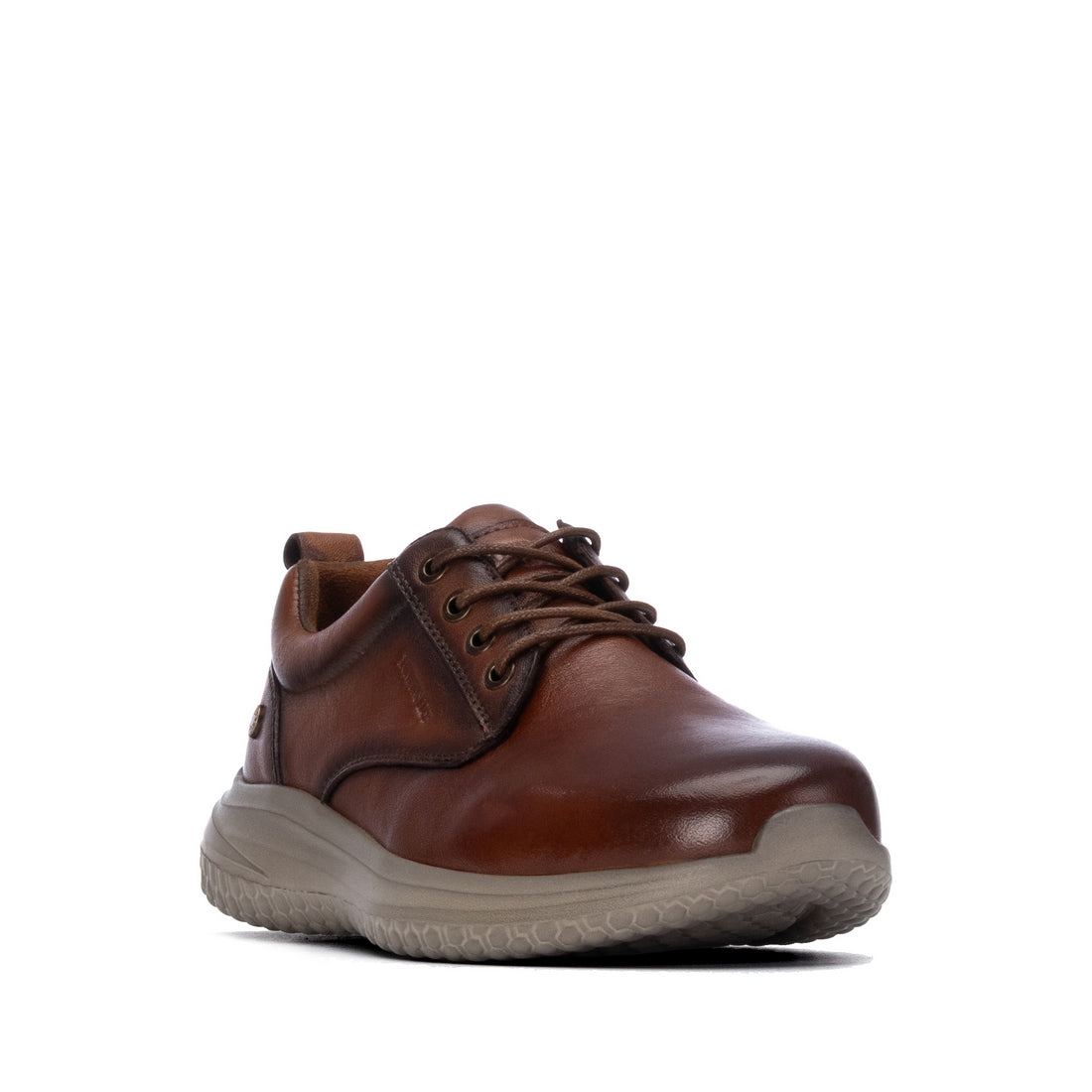 Carmela 16419501 derby homme cuir camel talon plat