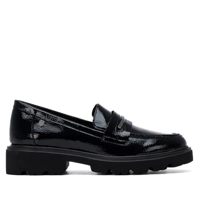 Carmela 16437802 mocassins vernis noirs petit talon