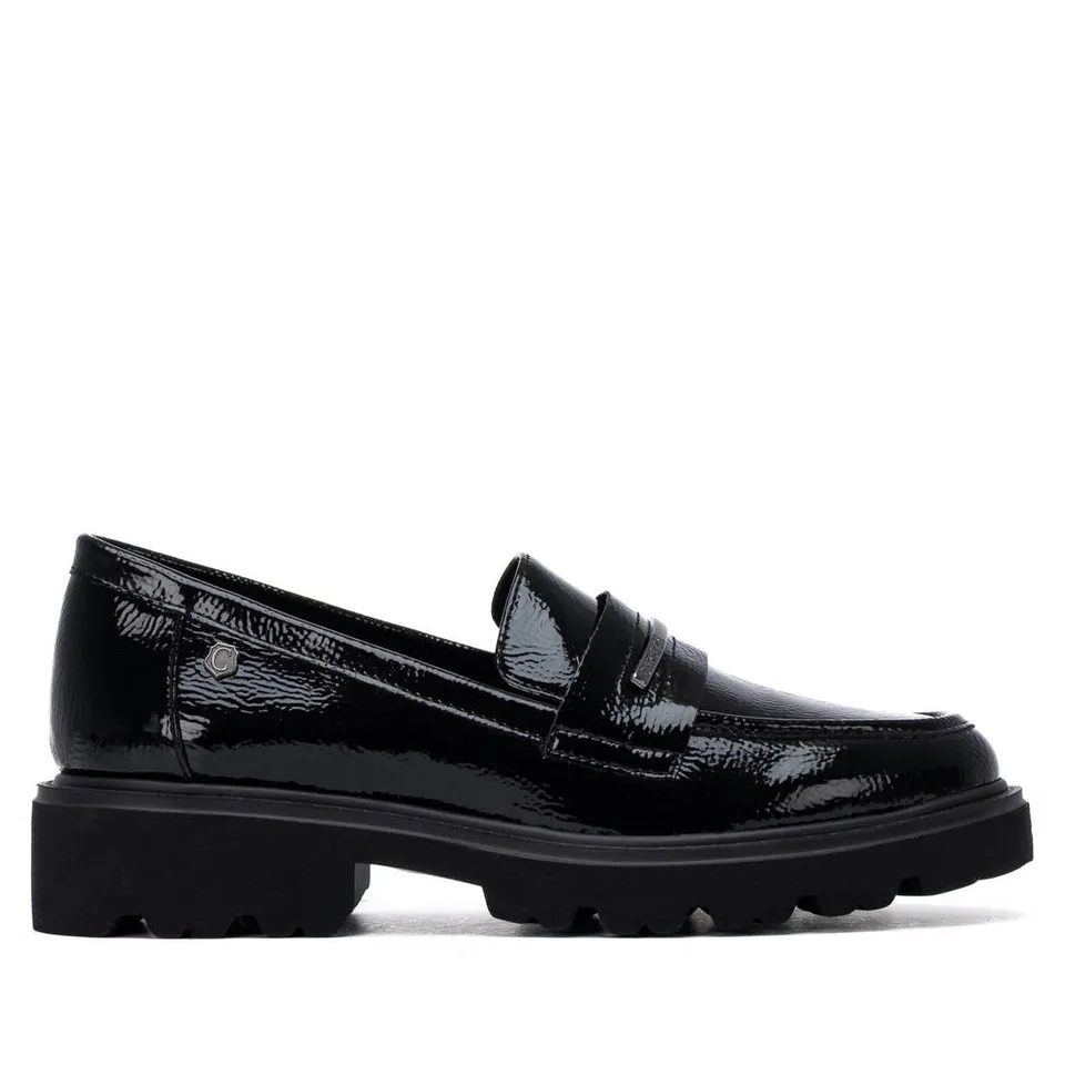 Carmela 16437802 mocassins vernis noirs petit talon