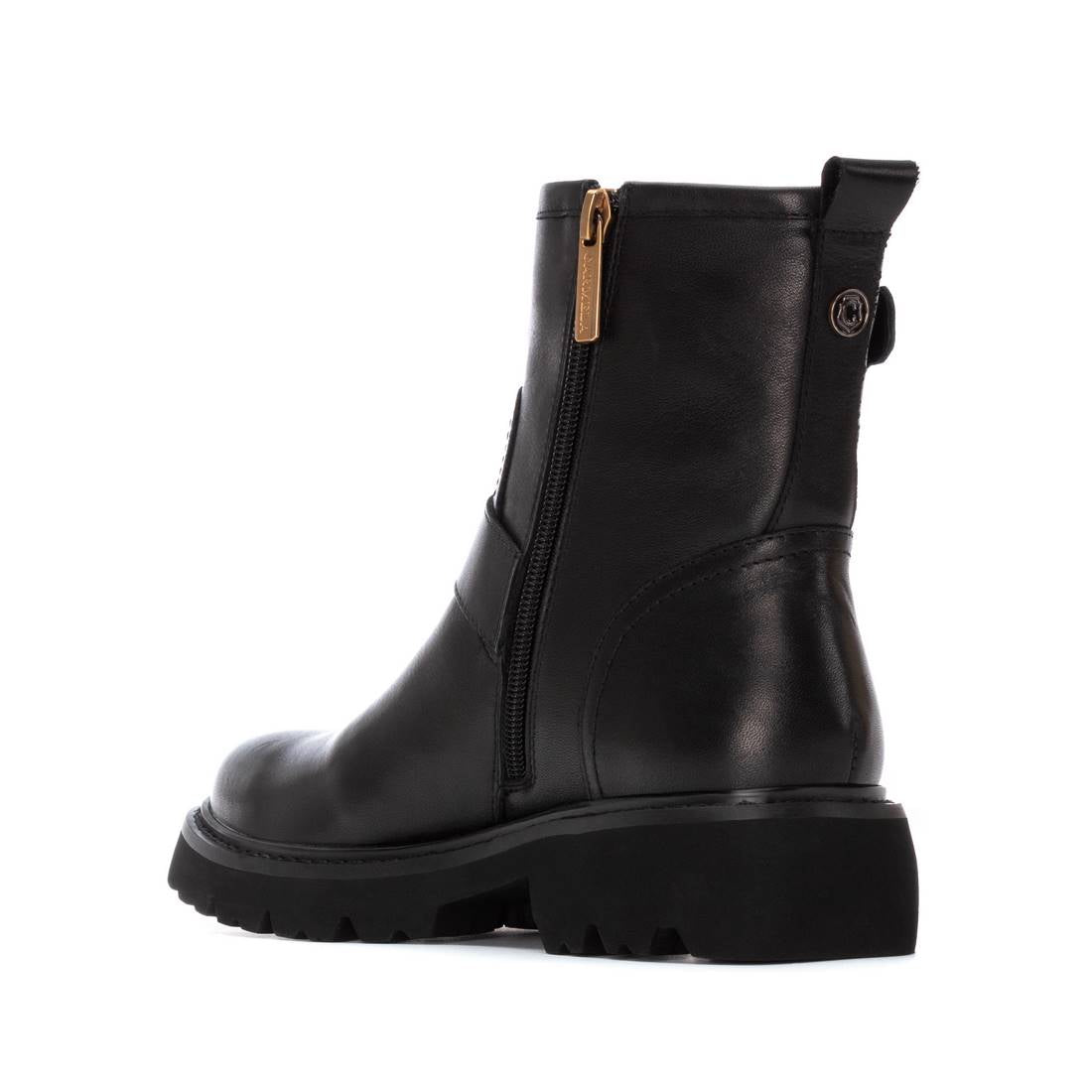 Carmela 16259101 bottine noir cuir zip talon moyen