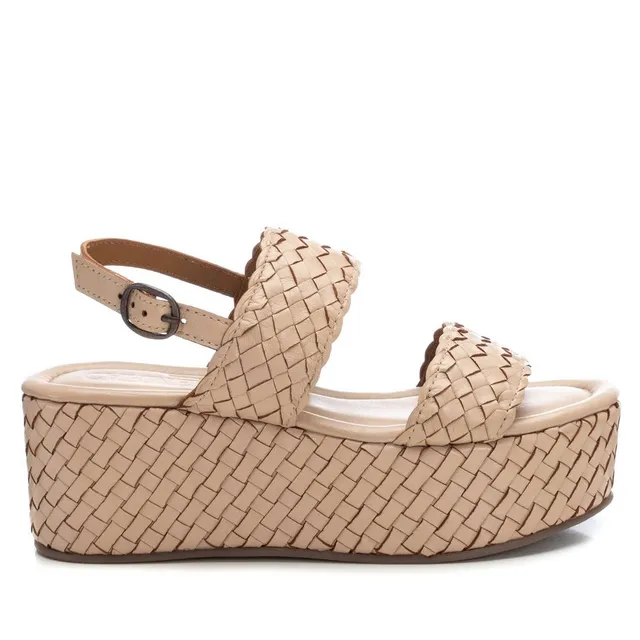 Carmela 16223203 sandales cuir beige compensées
