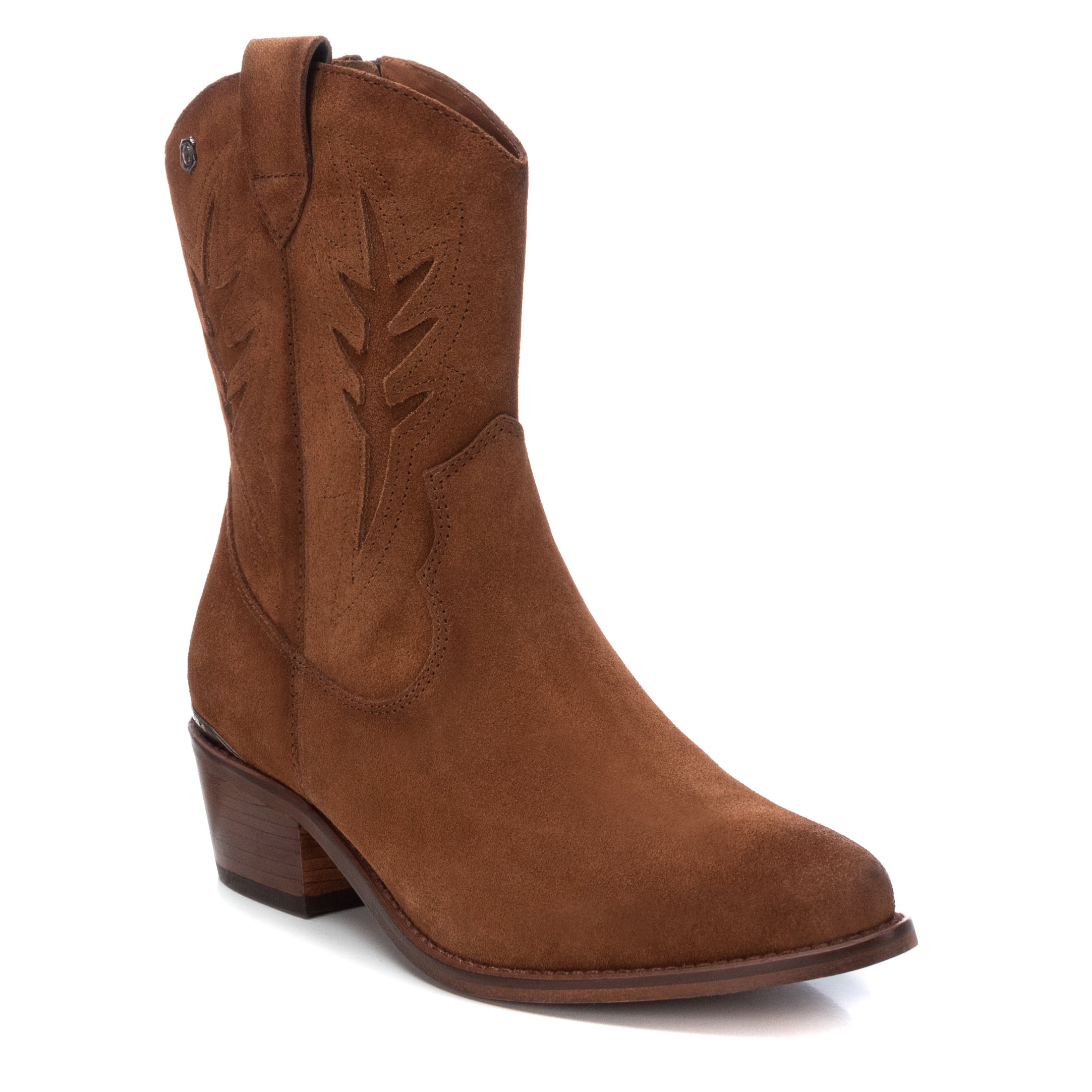 Carmela 16010502 bottine cuir marron talon bas