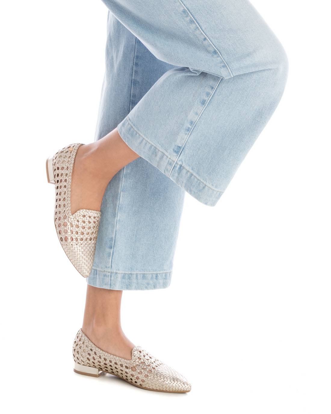 Carmela 16147303 mocassin cuir doré ajouré