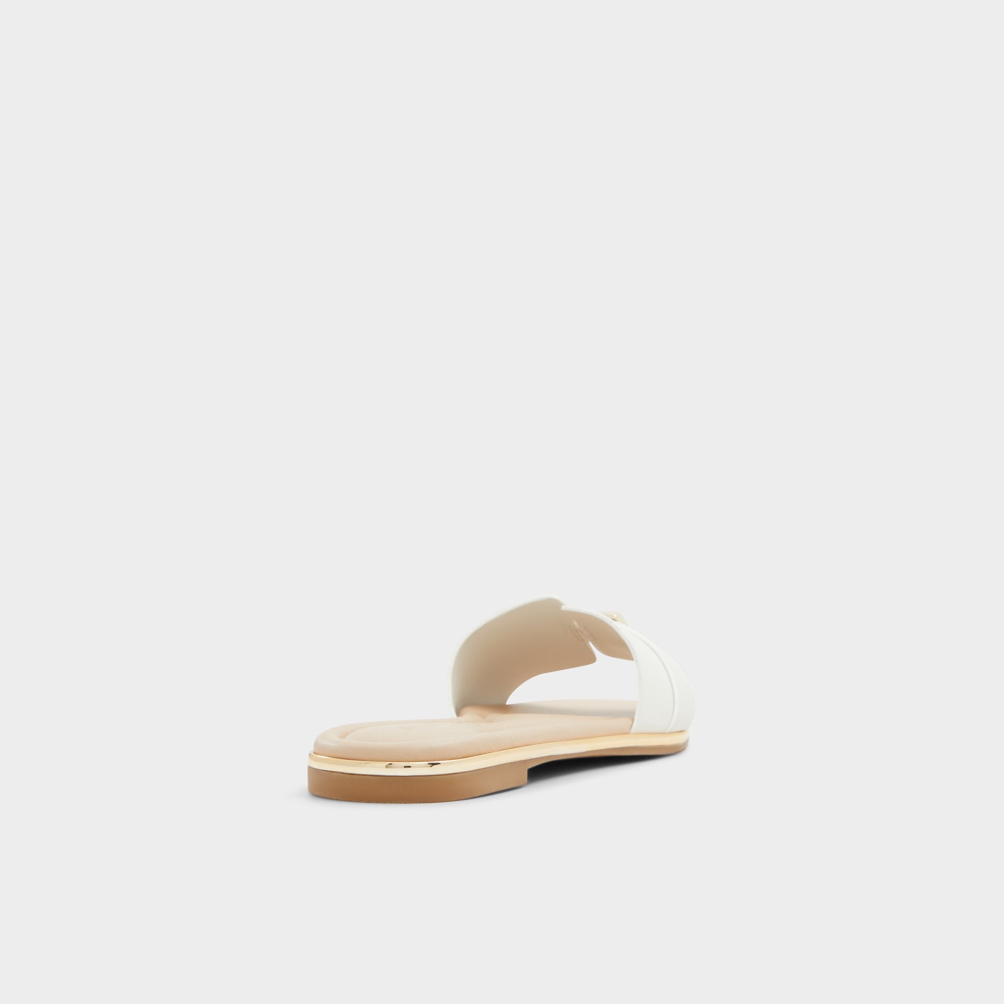 ALDO Darine sandales plates blanches détail doré