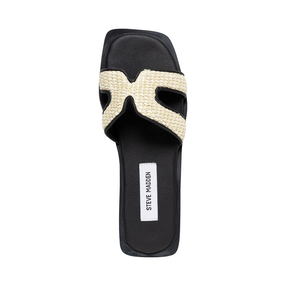 Steve Madden Sofia Slide claquettes femme naturel noir cuir