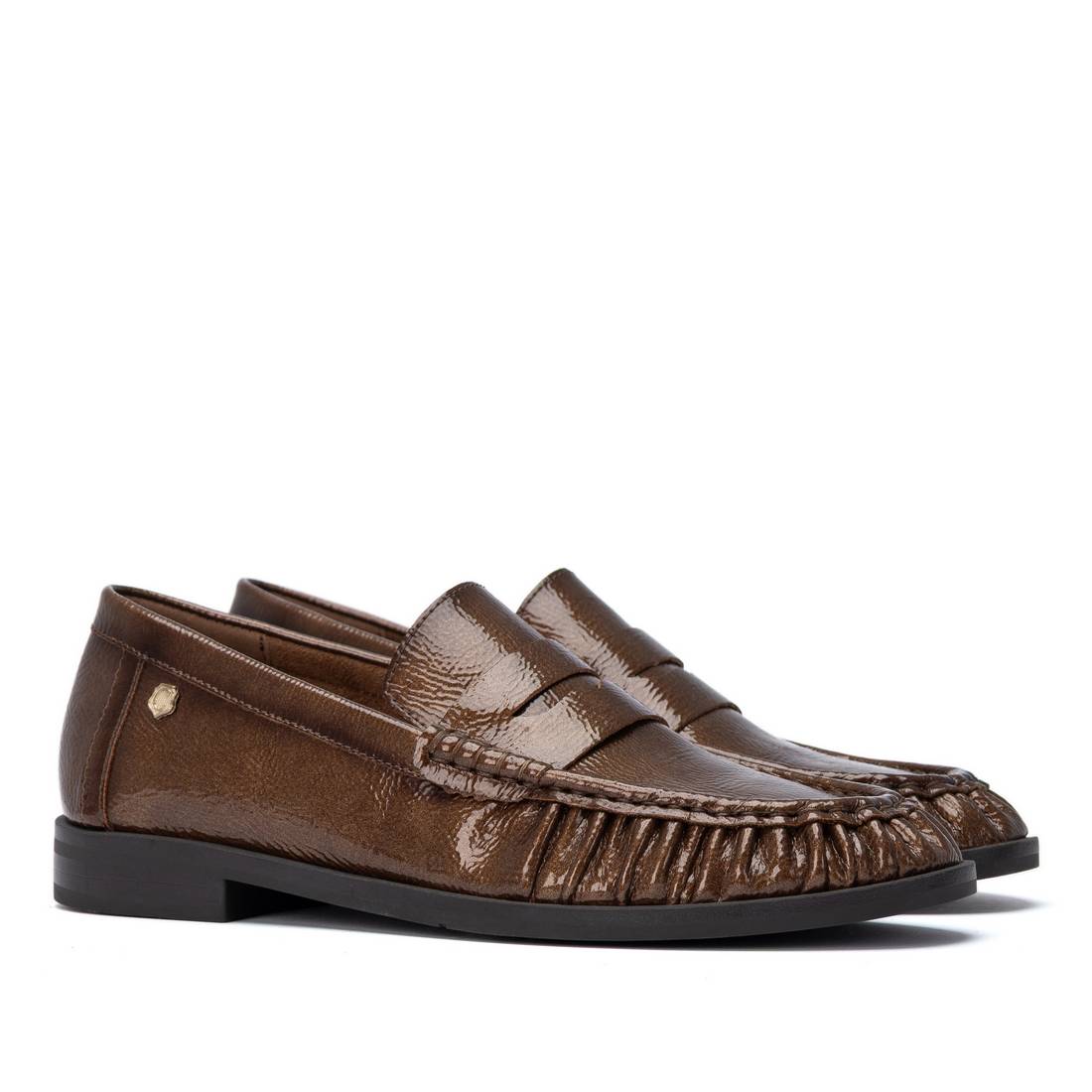 Carmela 16435703 mocassin verni taupe plat