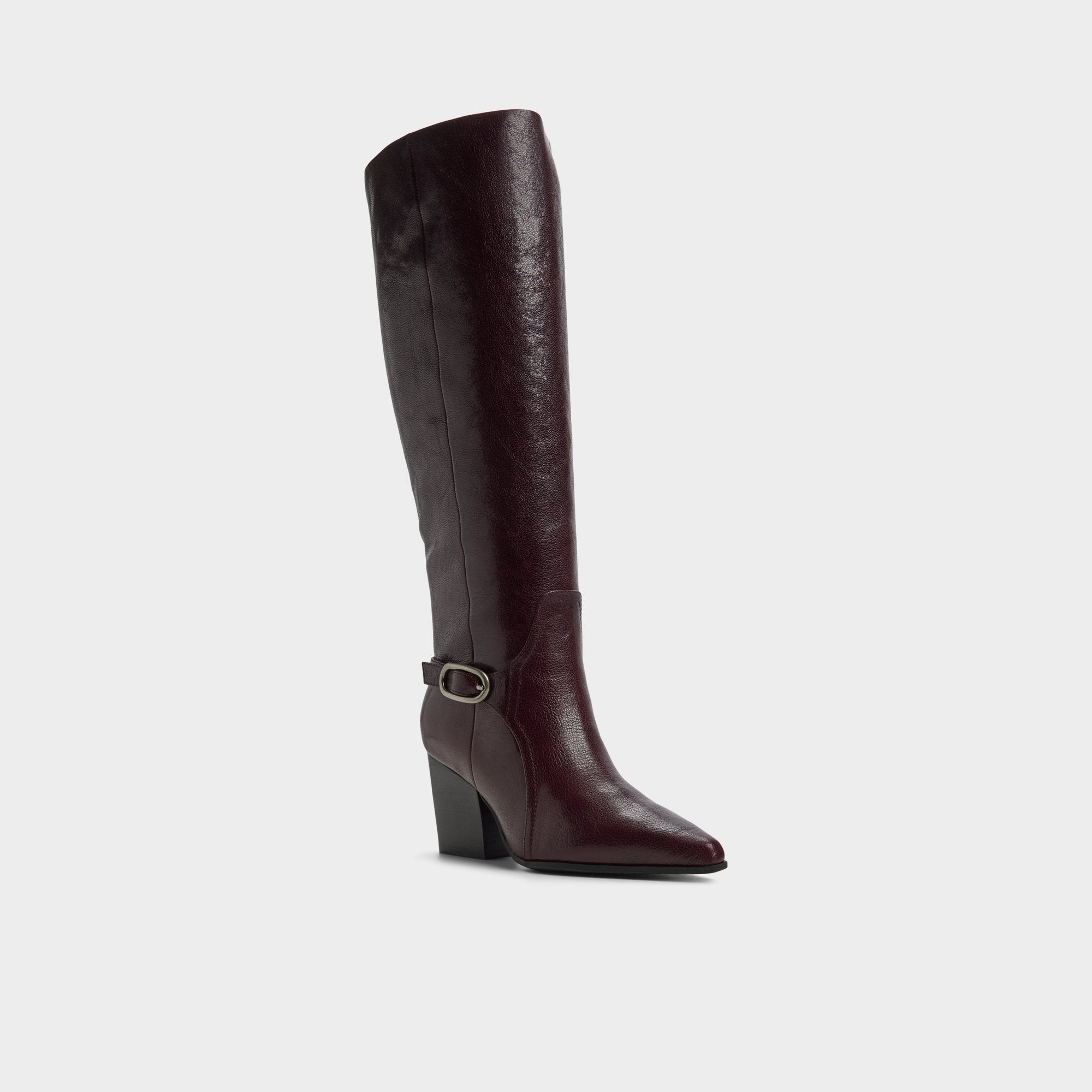 ALDO Saddle bottes femme bordeaux cuir