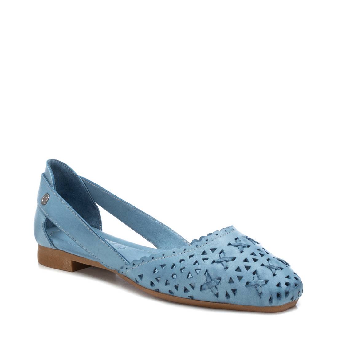 Carmela 16067209 ballerines cuir bleu ajouré plat