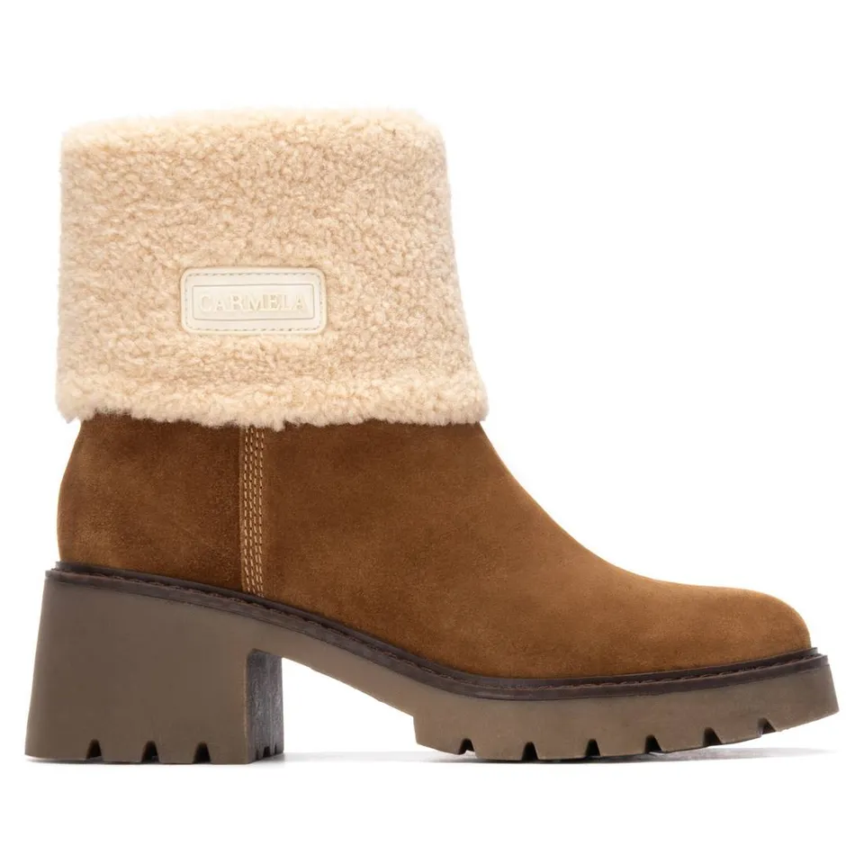 Carmela 16265903 bottines cuir camel fourrées