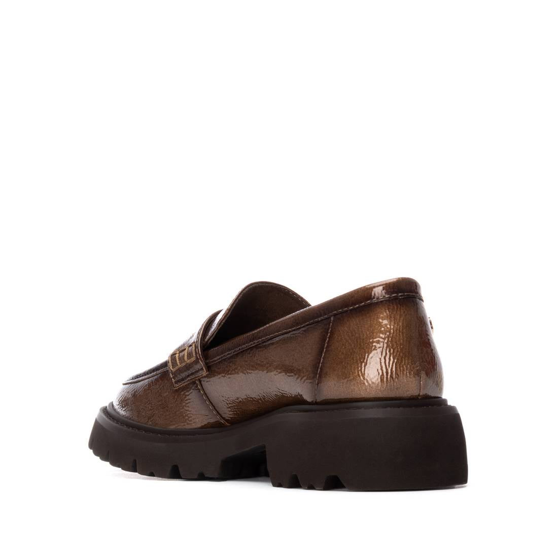 Carmela 16255104 mocassin verni taupe plat
