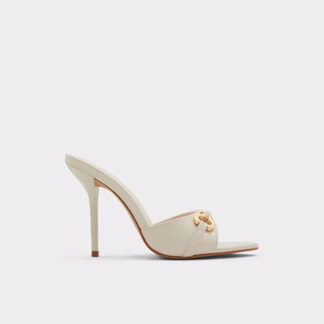 ALDO Edoassi mules à talon beige bout pointu