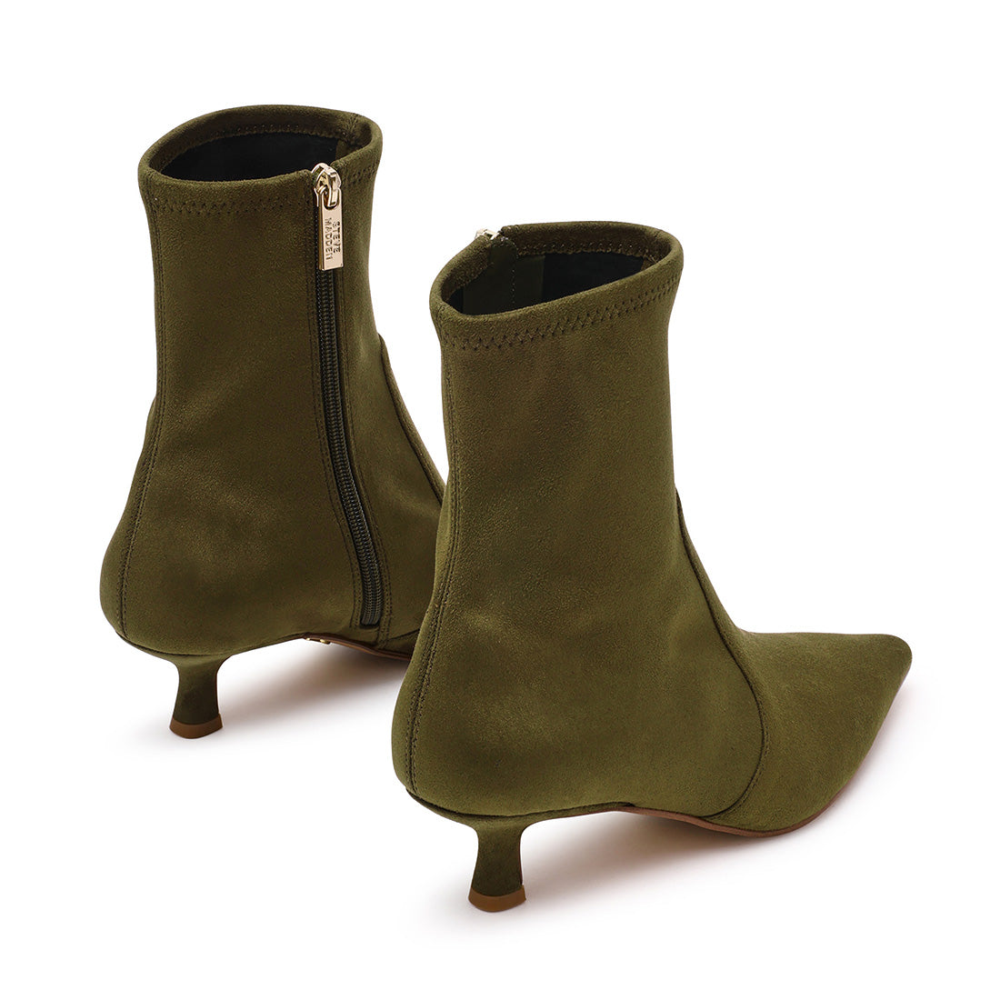 Steve Madden Checklist bottines olive tissu talon 3 cm