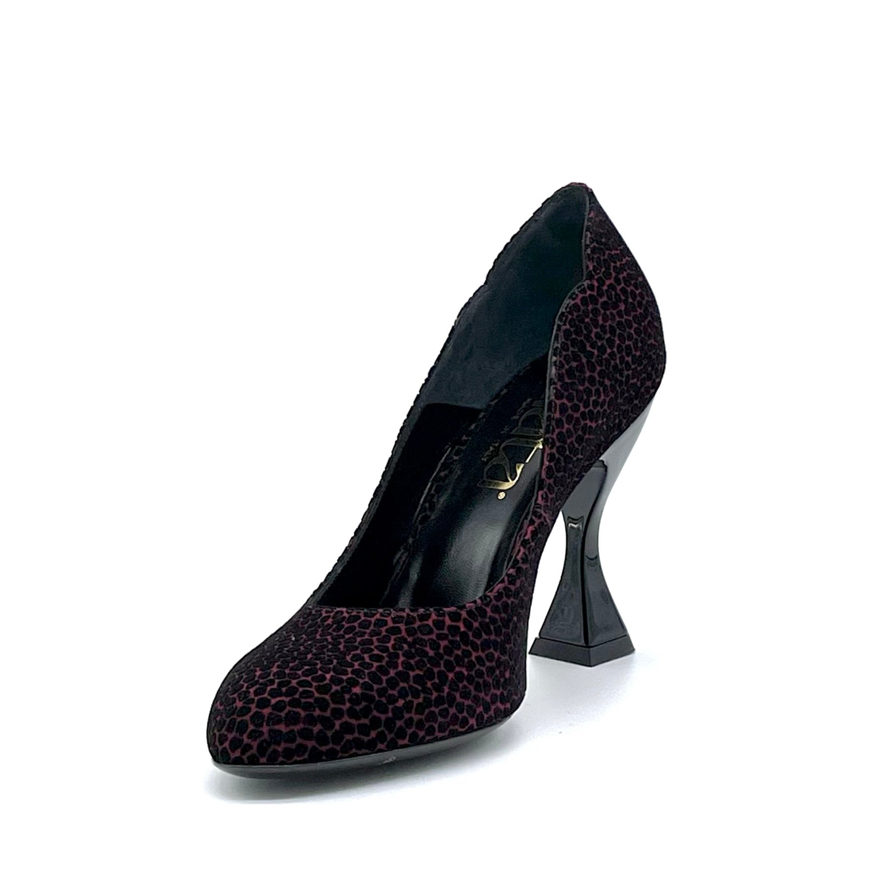 Elata 53519 escarpins daim noir bordeaux talon 9,5 cm