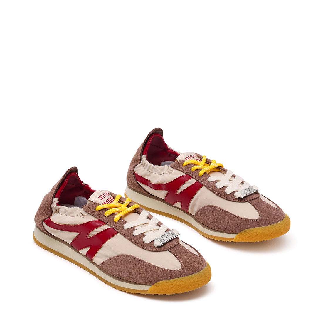 Steve Madden Premium basket taupe multi lacets
