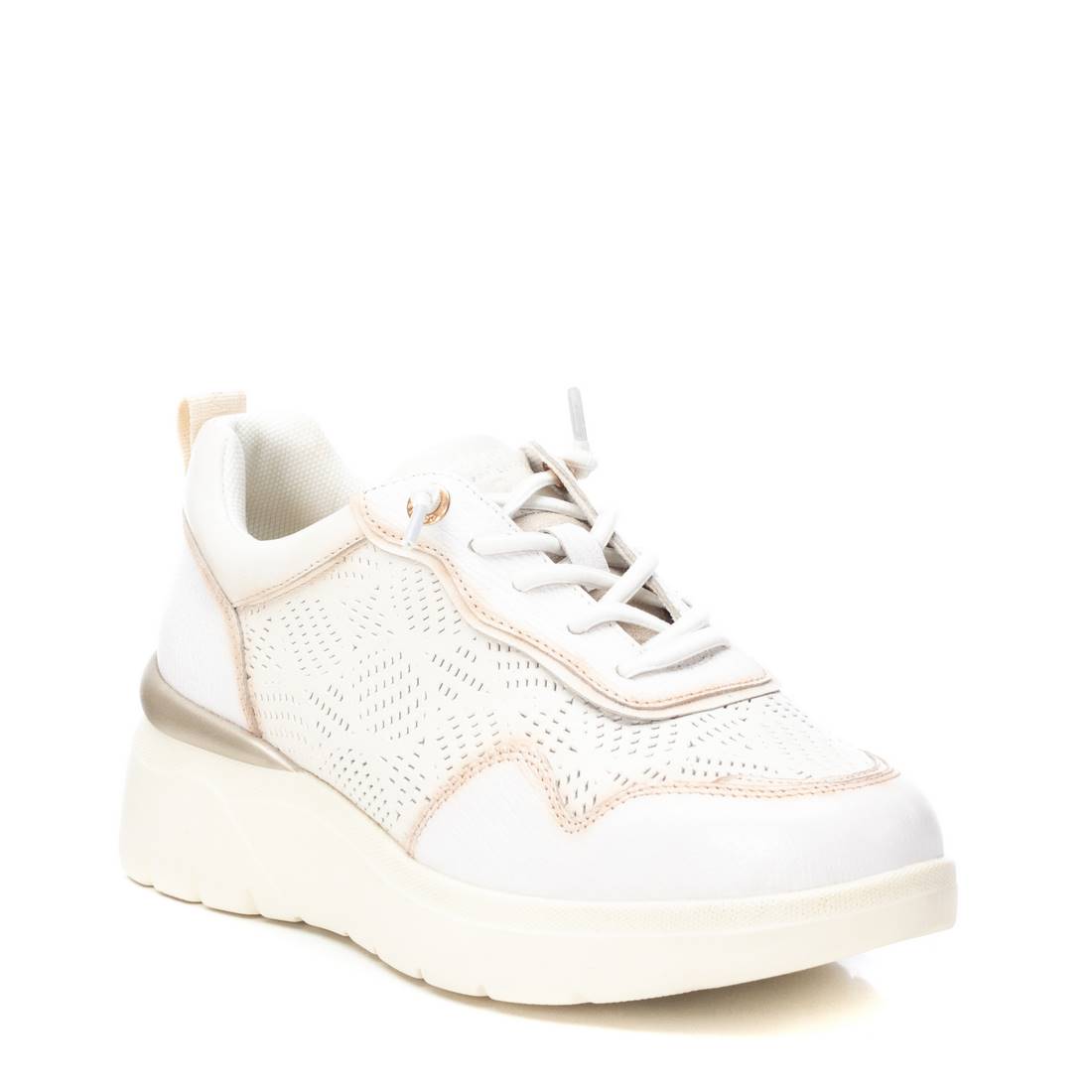Carmela 16142302 basket cuir blanc perforé