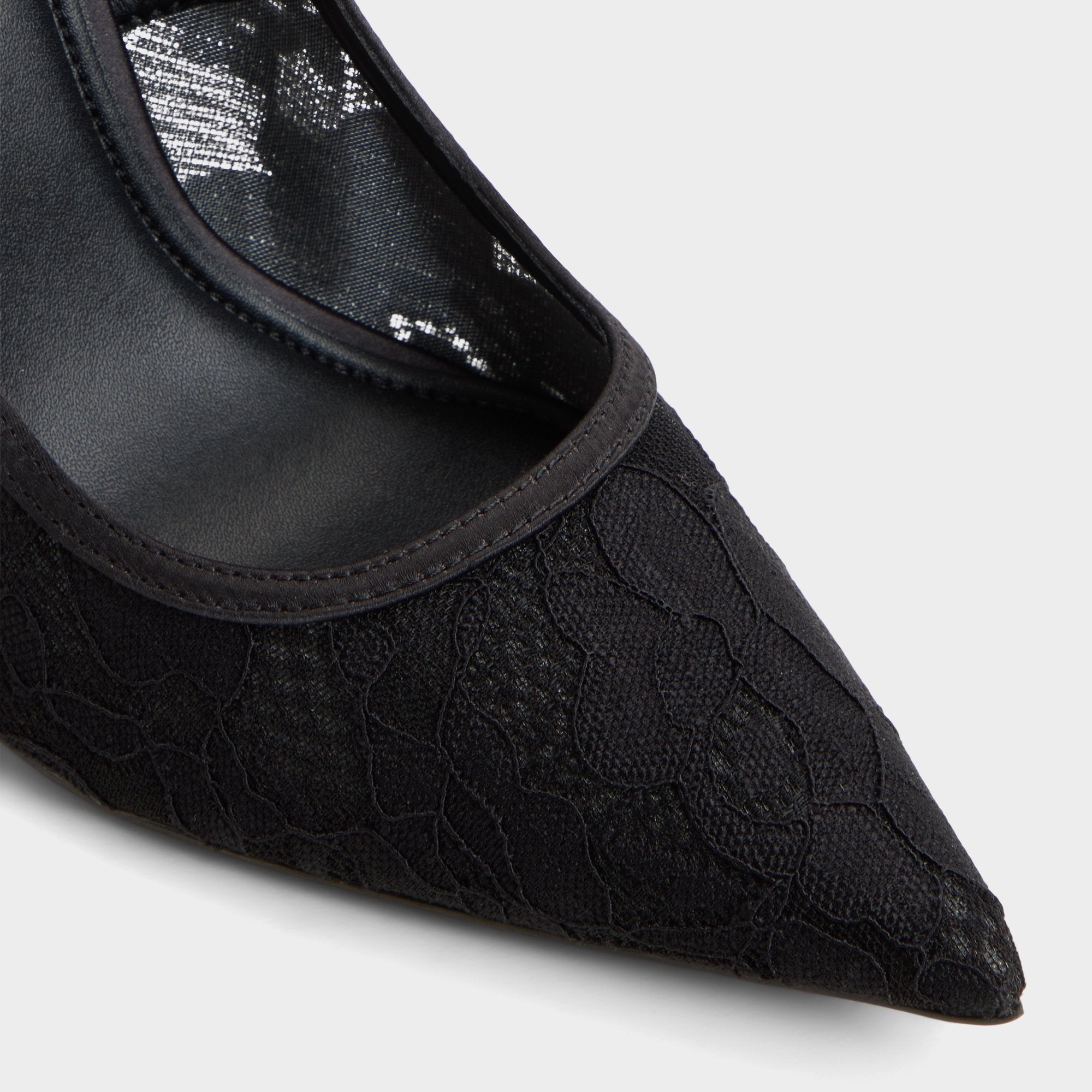 ALDO Starrla escarpins noirs dentelle talon haut