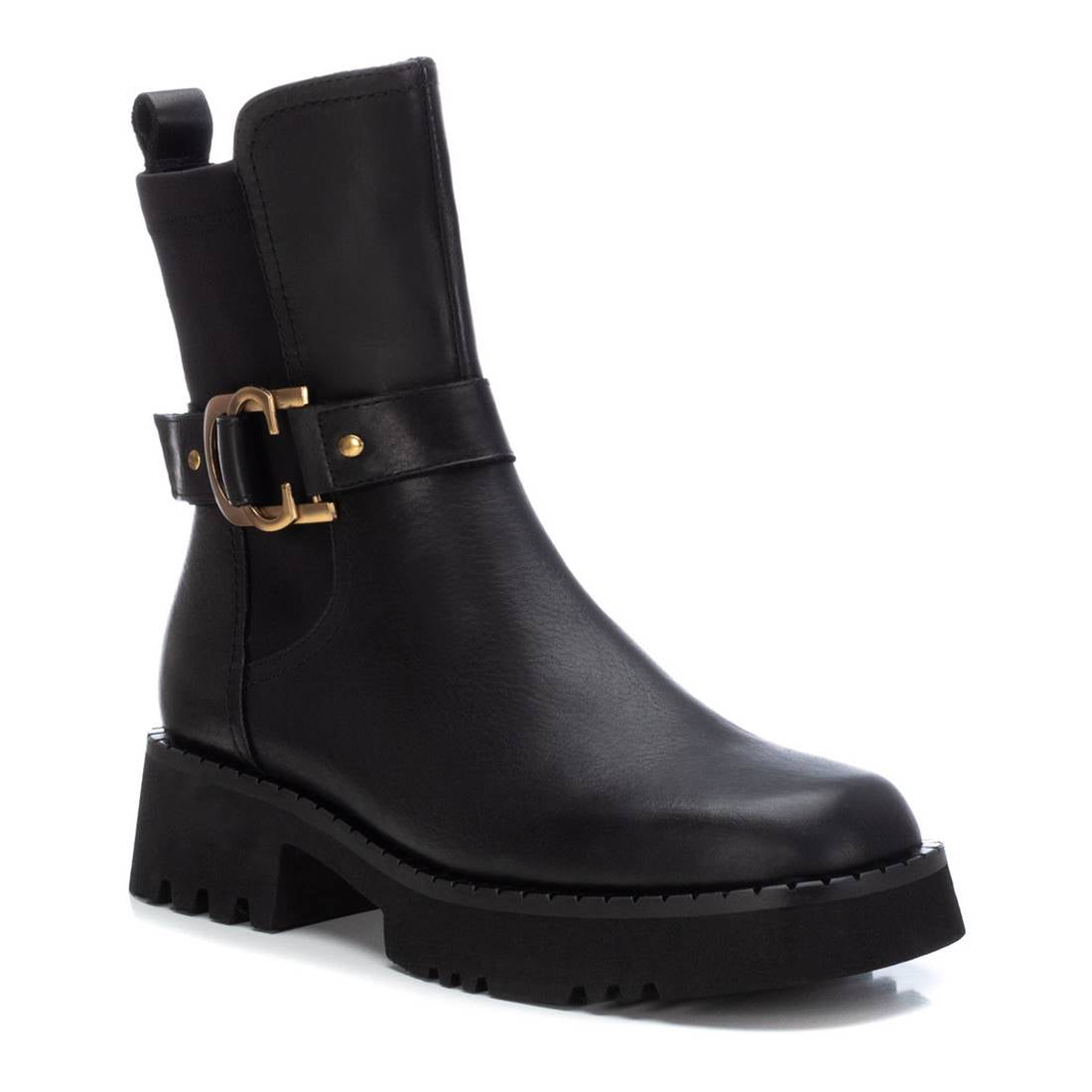 Carmela 16116001 bottine noire cuir plate