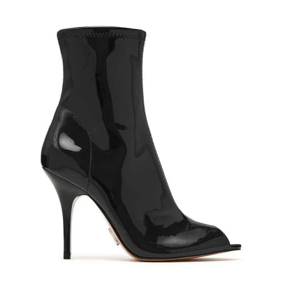 Steve Madden Alarm bottine noire vernie talon 10 cm