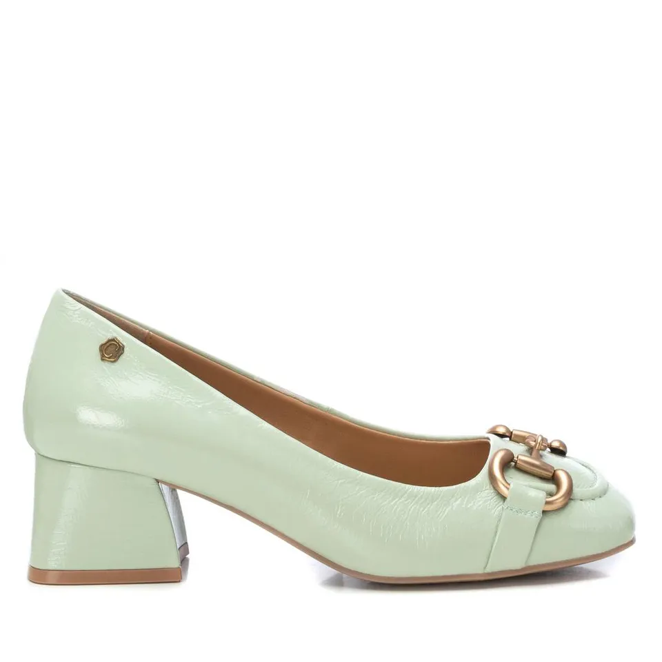 Carmela 16144402 escarpin femme vert cuir petit talon