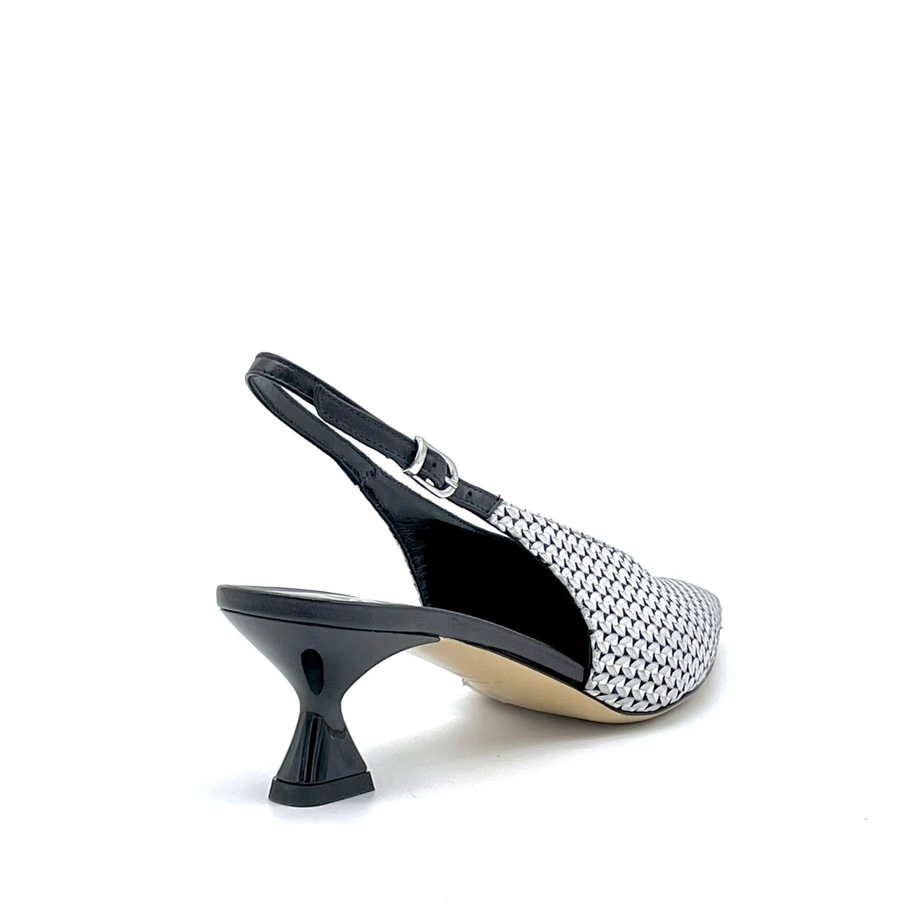Elata 16155 slingbacks cuir noir talon 5,5 cm