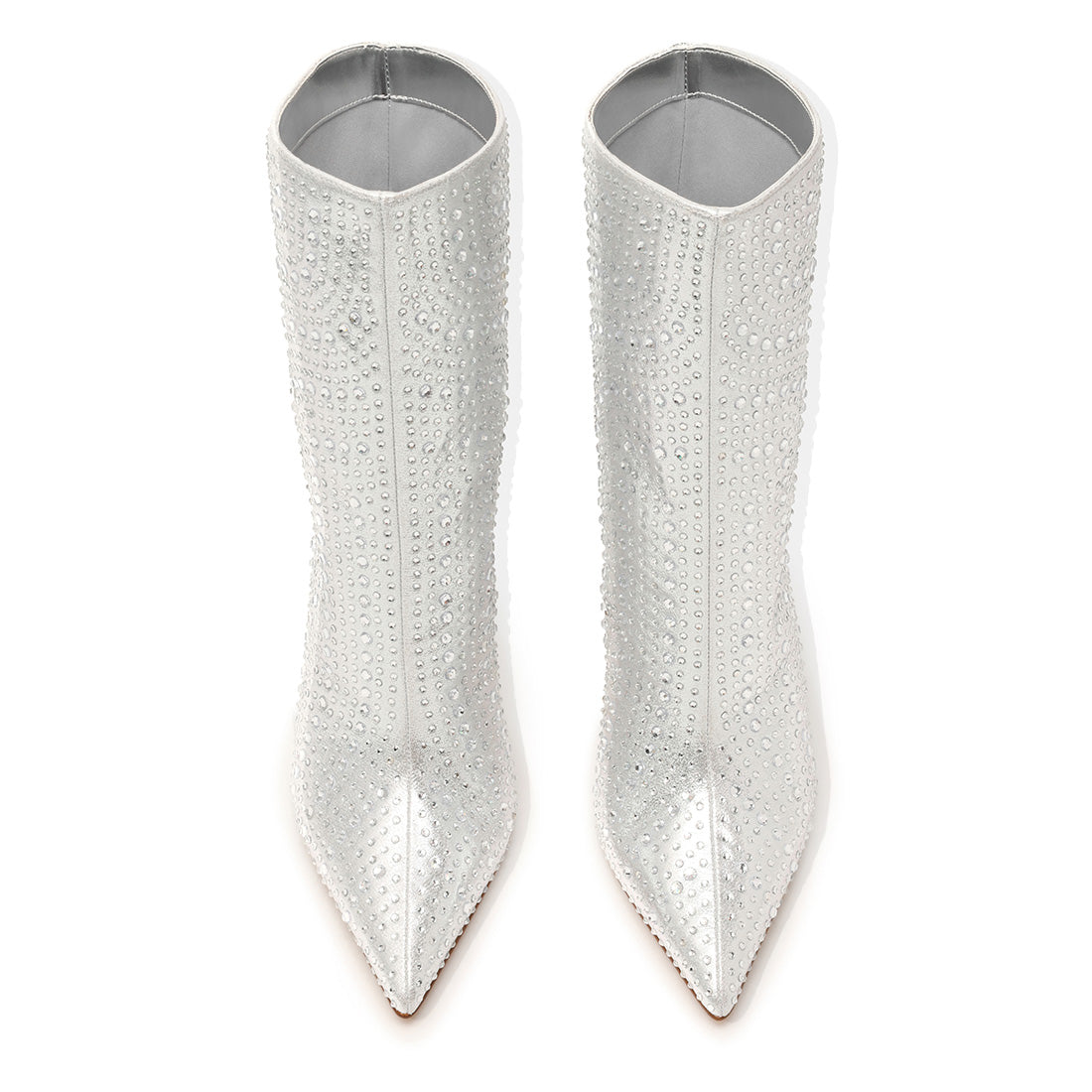 Steve Madden Dazzlyn bottines tissu argent talon 7 cm