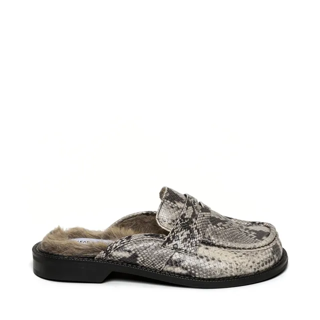Steve Madden Isabeau-F mules femme gris serpent plat