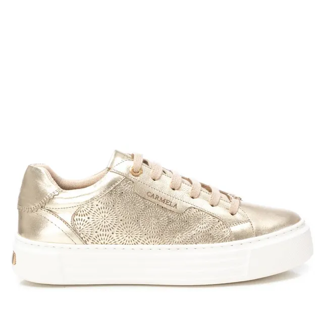 Carmela 16205804 basket cuir doré lacets