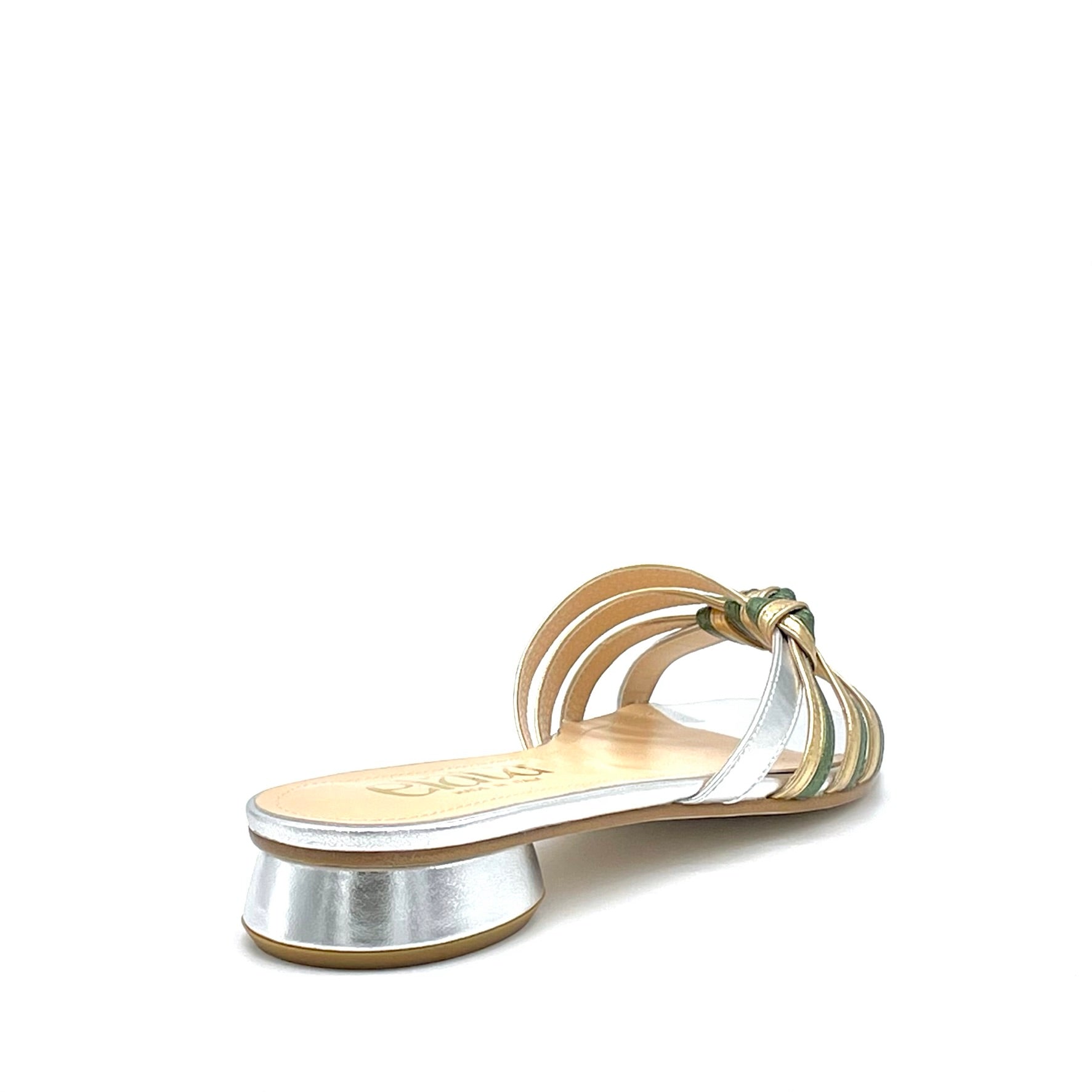 Elata 15184-2 mules cuir laminé tricolore talon 1 cm