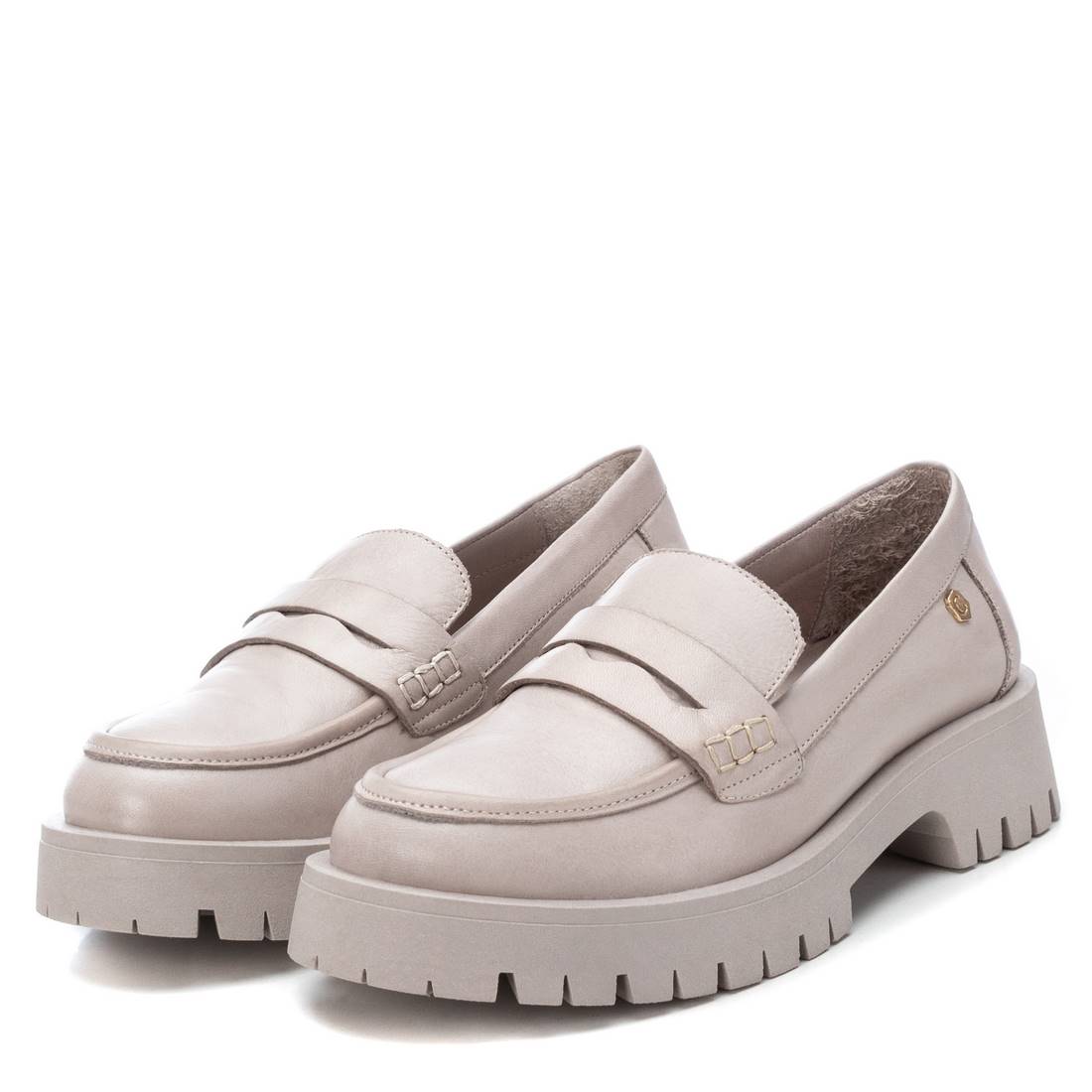 Carmela 16099105 mocassin blanc cuir véritable plat