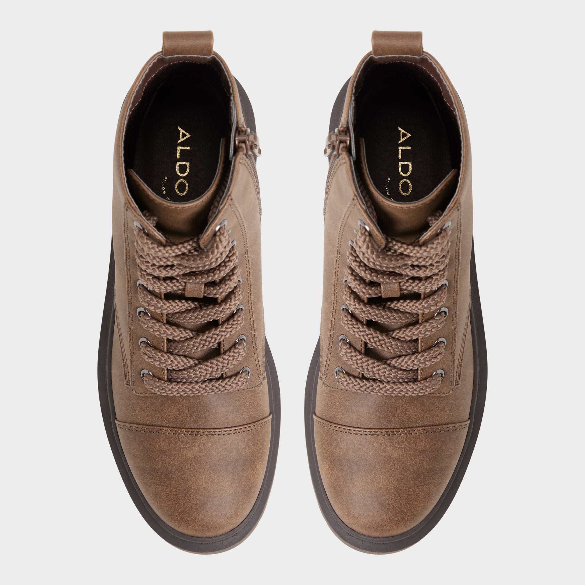 Aldo Goer bottines combat marron à semelle crantée
