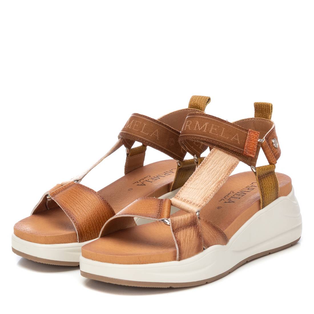 Carmela 16155102 sandales cuir marron plates