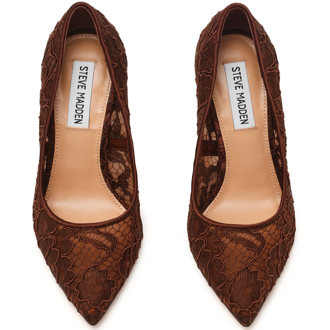 Steve Madden Evelyn-L escarpins dentelle marron 10,5 cm