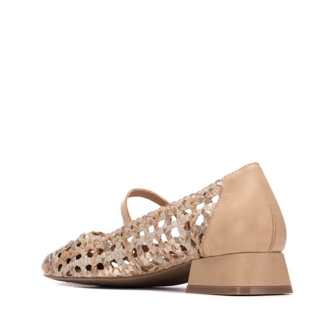 Carmela 16312801 ballerines cuir beige tressé