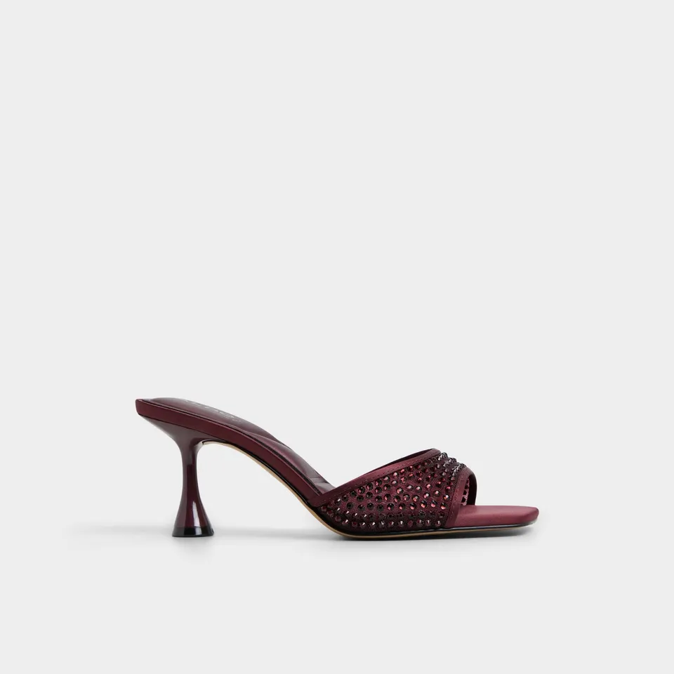 ALDO Agatha mules cuir bordeaux cloutées